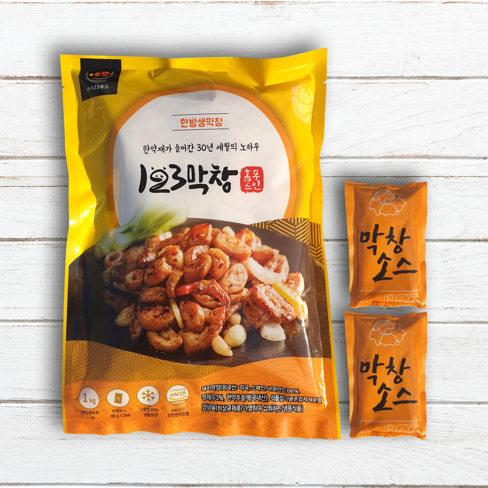 123막창 한방생막창 1kg + 막창소스 160g : 123홈푸드