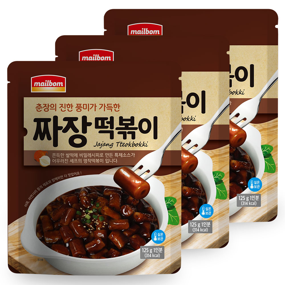 매일봄 로제떡볶이 짜장떡볶이 간편 밀키트 3종 세트 : 봄또봄 마켓