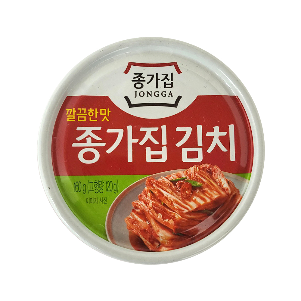 종가집 깔끔한맛 김치 160g 캔 배추김치 : 다머거