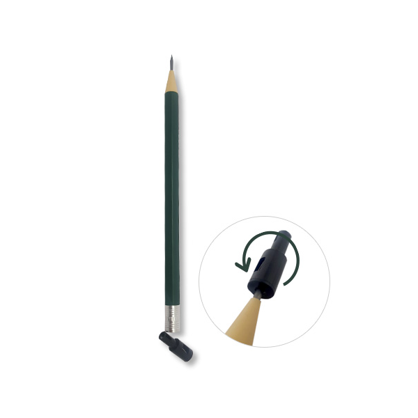 샤펜 초록샤펜+리필심 / 2B 전용심4개포함 / 샤펜15.8cm / 전용심길이9cm : THEZONE