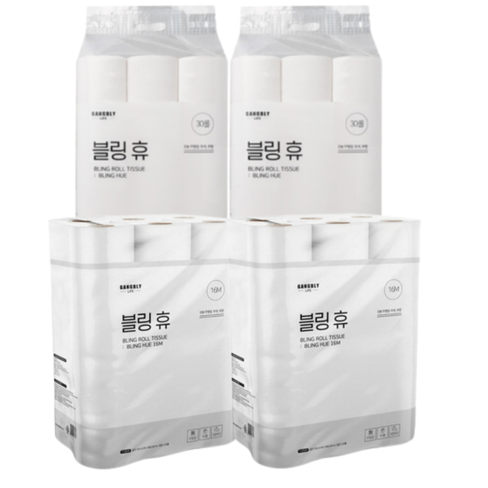 강블리 블링 휴 롤화장지 3겹 16M 30M 30롤 : 태풍태양