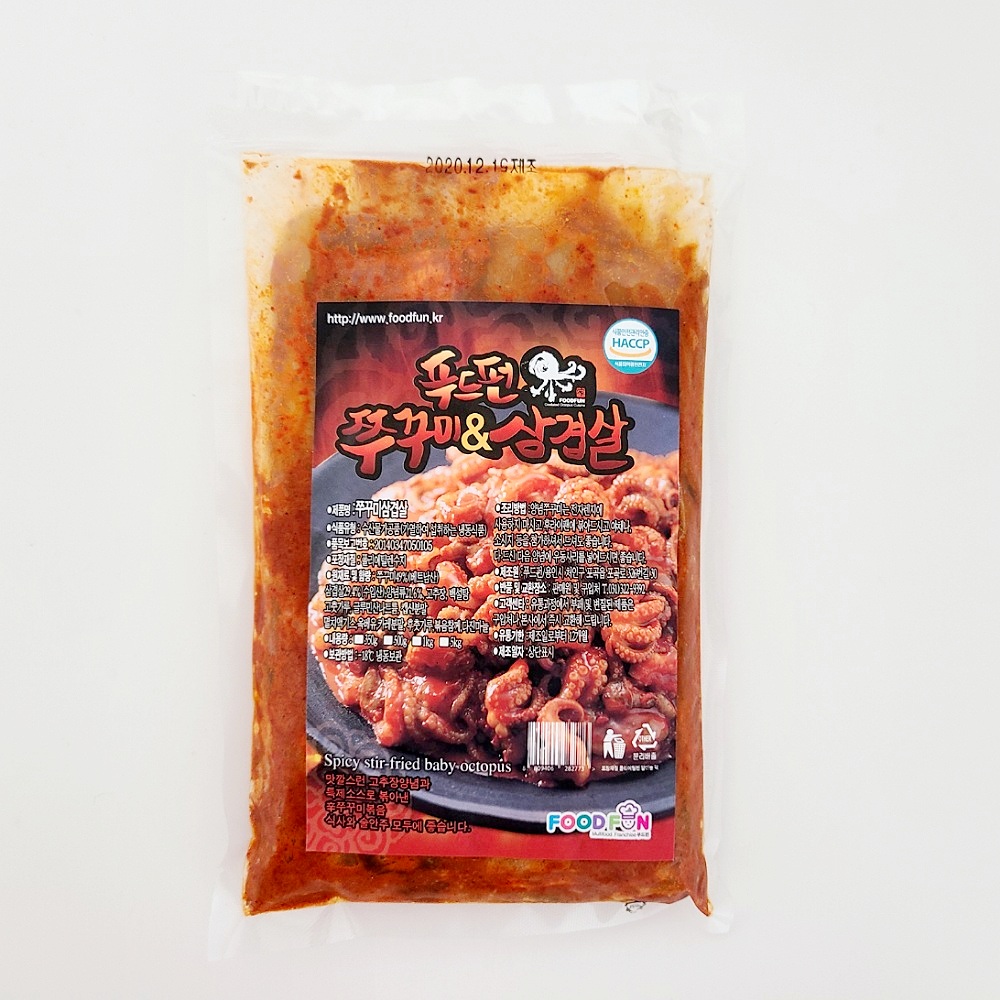 푸드펀 쭈꾸미 삼겹살 볶음 500g : 하울Food