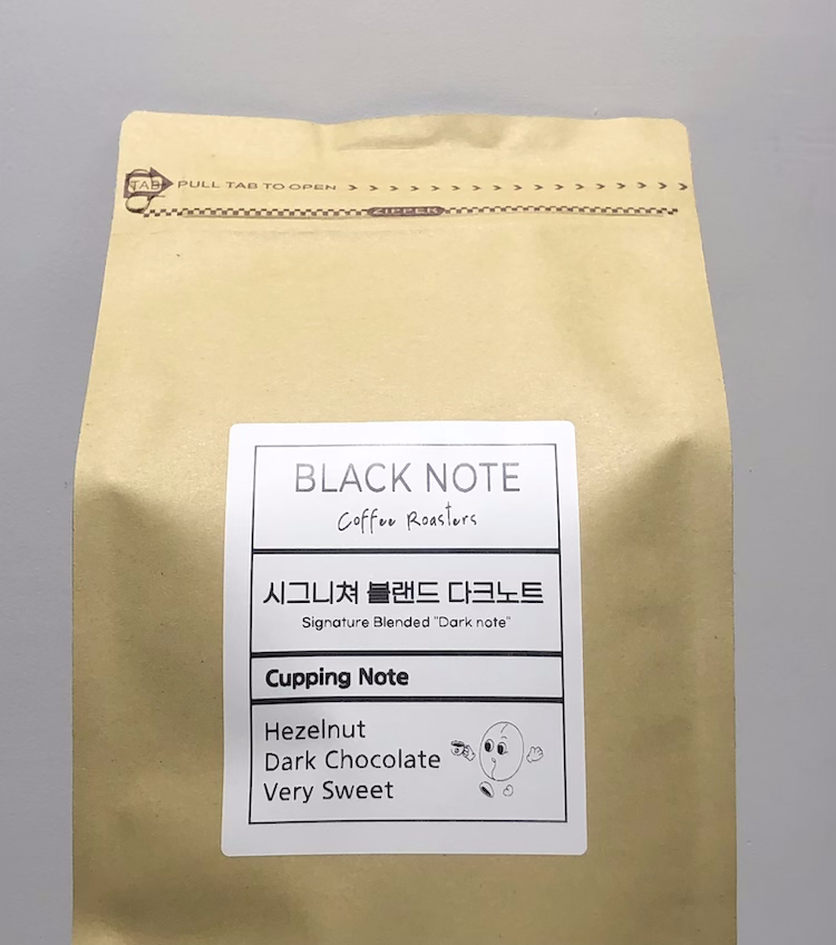 시그니처 블랜딩 다크노트 500g : 블랙노트 커피로스터스