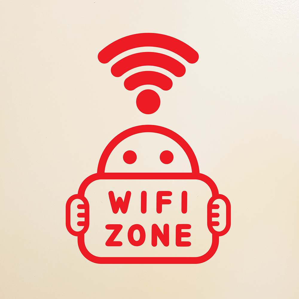 wifi zone 팻말든아이 와이파이 가게 매장 레터링 스티커 : 코이핀즈