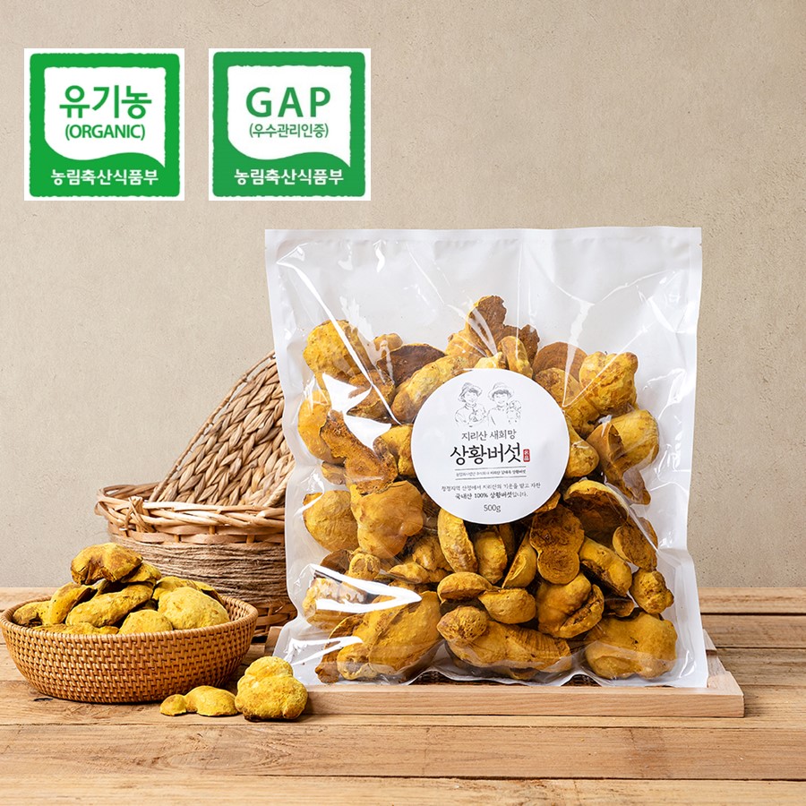 유기농 친환경 지리산 장수상황버섯 500g 알뜰형 국산 EBS극한직업 6시내고향 새희망농원 농장직송 : 지리산 새희망 상황버섯