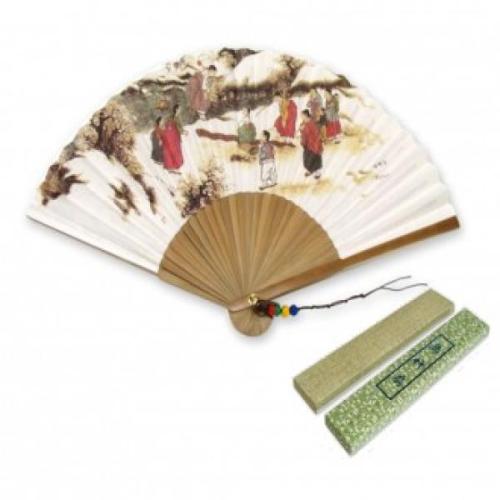 MQA185107부채[오죽선풍경부채]전통부채/한지부채/고급부채/풍경화부채/오죽선부채[와싸] : 굿 컴퍼니
