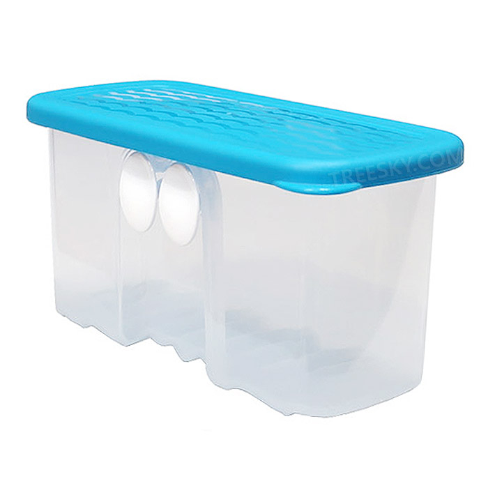 타파웨어 스마트에어 싱싱야채 직사각미니 냉장용기-1개 350ml/민트블루 : 나무하늘
