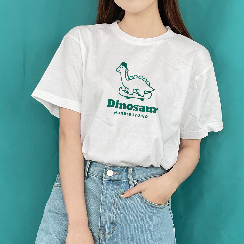 다이노 레이어드 프린트 기본핏 반팔 티셔츠 3color : 험블스튜디오