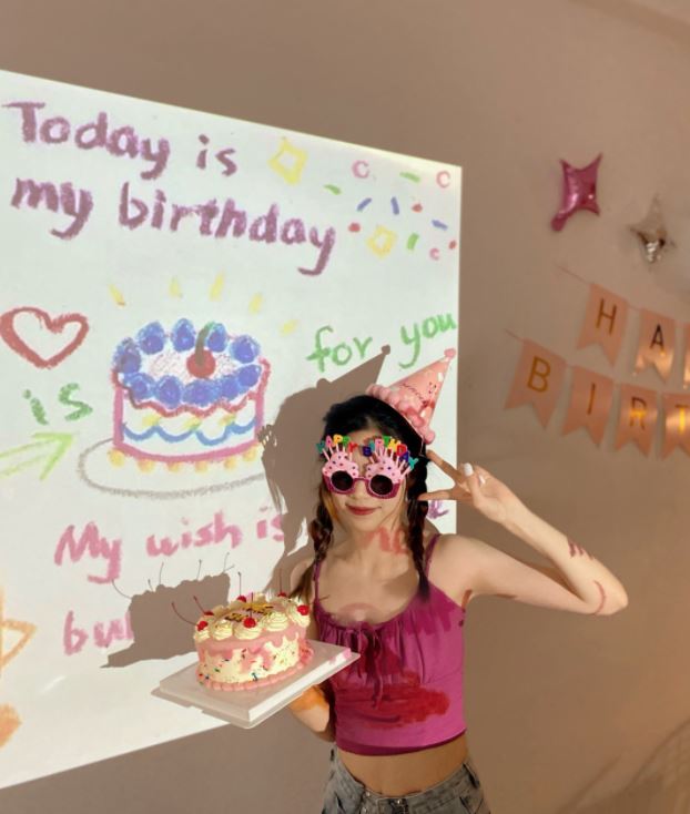 생일 축하 파티 용품 생일 빔프로젝트 배경 꾸미기 소품 : 슬로우히