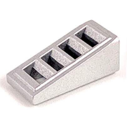 레고부품 슬로프 - Metallic Silver Slope 30 1 x 1 x 2/3 with 4 Slots (61409/6092115) 브릭마켓 : 브릭마켓