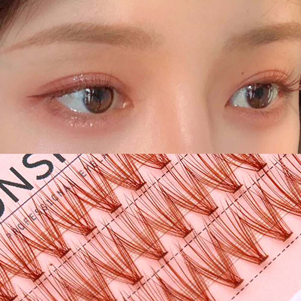 풍성한 가닥 속눈썹 자연스러운 셀프 속눈썹 부분 인조 아이돌 연예인 붙이는 눈썹 : 루즈루나