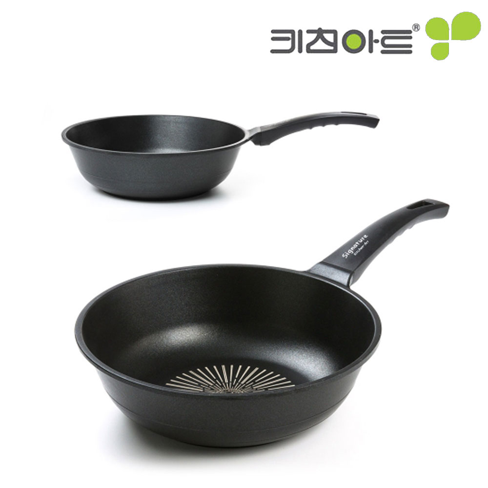 키친아트 코팅 웍팬 시그니쳐 인덕션 겸용 IH 궁중팬 28cm : 투피엠