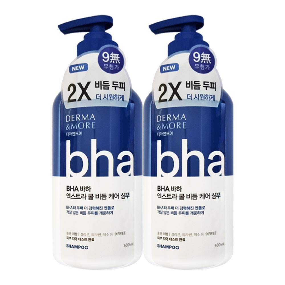 더마앤모어 바하 엑스트라쿨 비듬케어 샴푸 600mL 2개 : 더조은유통8667