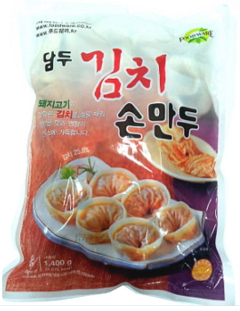 도매 업소용 담두 김치손만두 1.4kg 8봉 : 명가스토리