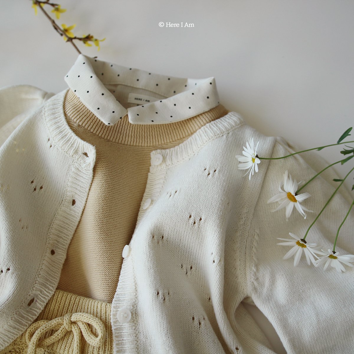 (S~XL)   플뢰르 니트 가디건 : 리틀미