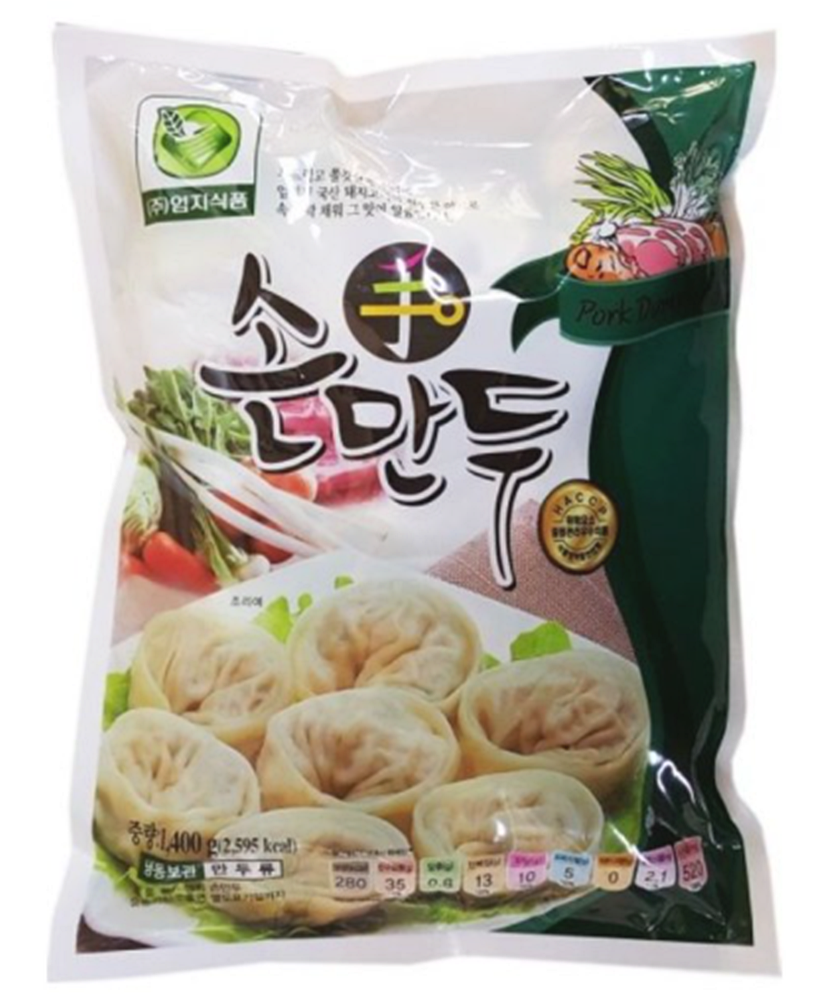 도매 업소용 엄지식품 고기 손만두 1.4Kg 6봉 : 명가스토리