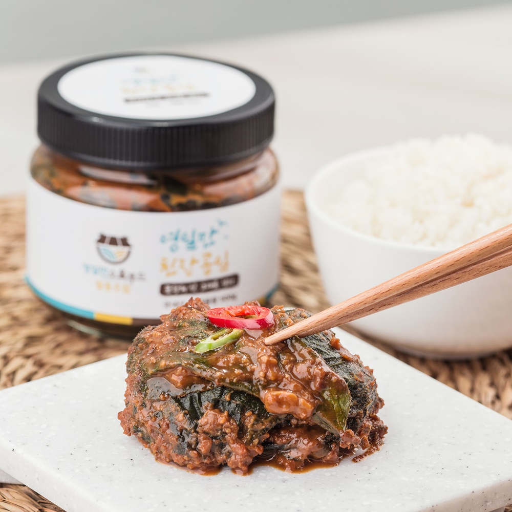 국산 된장콩잎 초록 햇 콩잎 장아찌 300g/500g/1kg 포항 죽도시장 : 영일만소울푸드