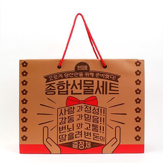 시선집중 선물가방 재밌는 쇼핑백 선물 포장 세트 Large : 상록수마켓