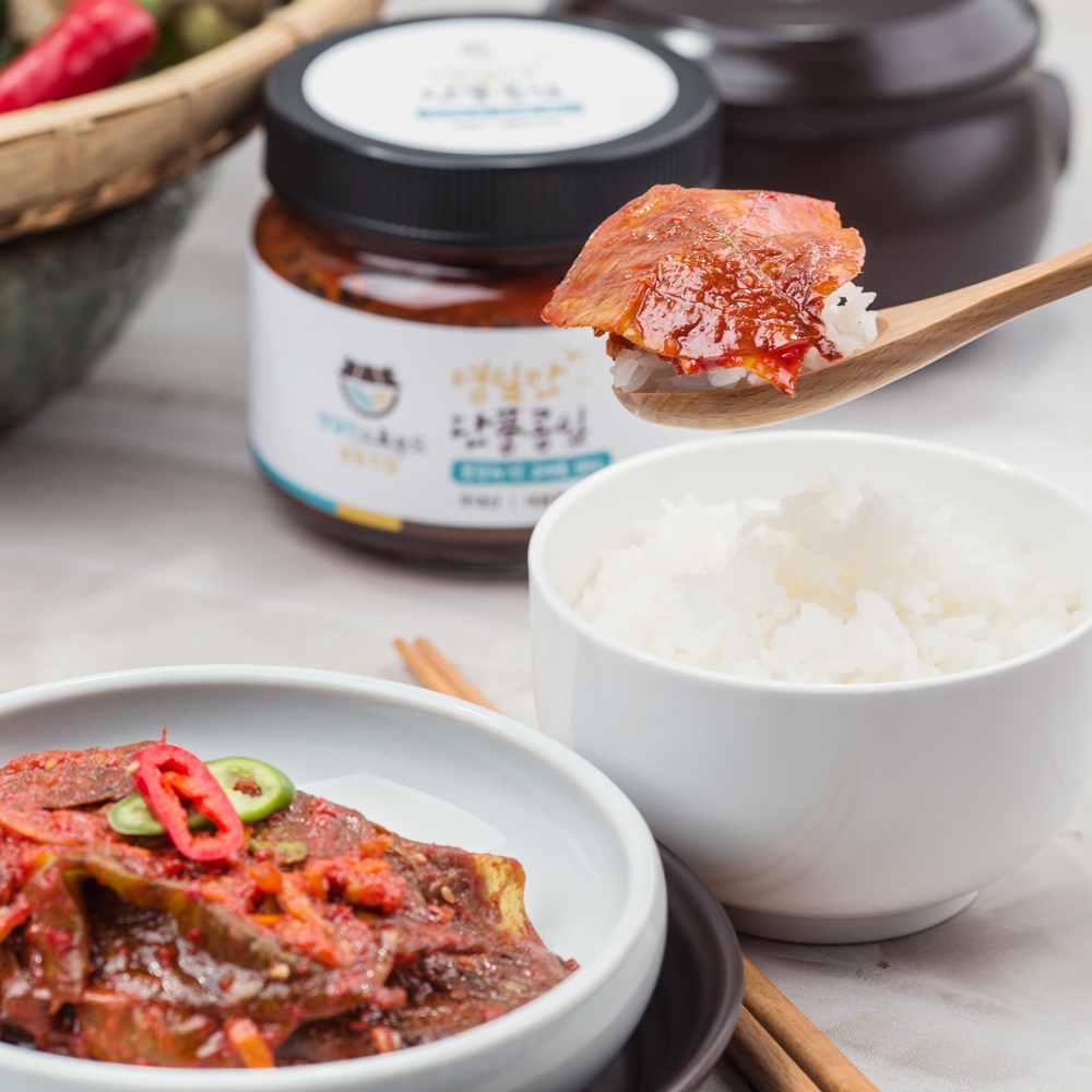 영일만소울푸드 단풍 제피단풍 된장 500g  경상도 양념 햇 콩잎 김치 별미 반찬 : 영일만소울푸드