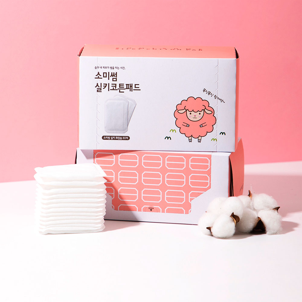 소미썸 실키 화장솜 80매 X 3박스   국내직접생산. 오코텍스인증 : 소미썸