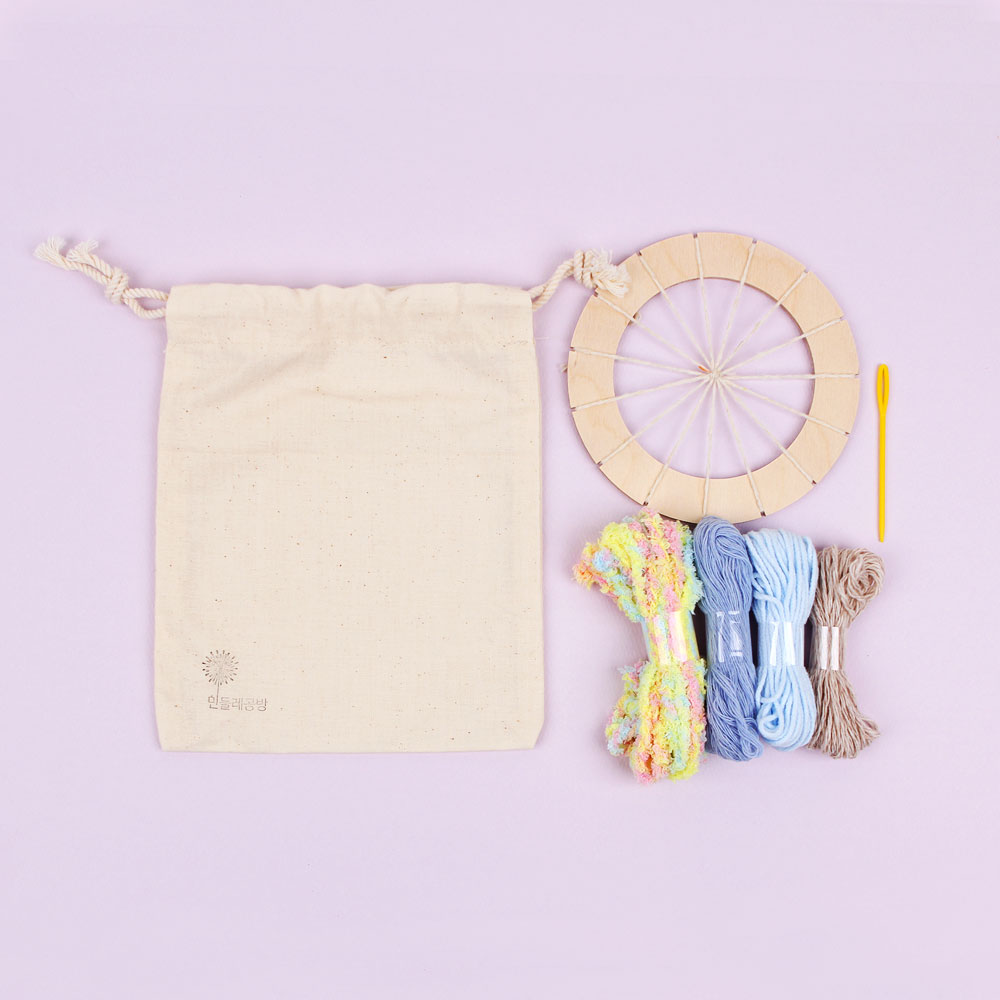 민들레공방 DIY 위빙 키트 위빙룸 -원형 위빙틀 : 민들레공방handmade