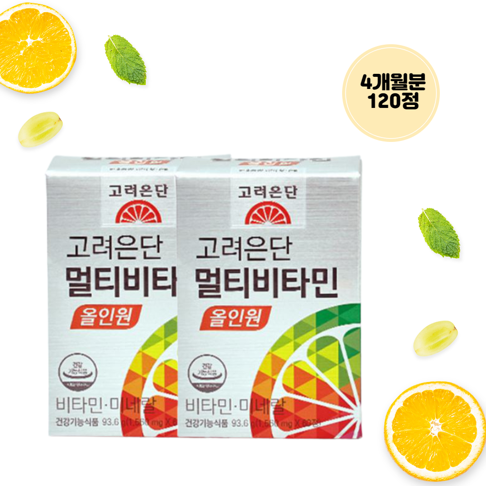 고려은단 멀티비타민 올인원 120정 4개월분 : 스마일 에고