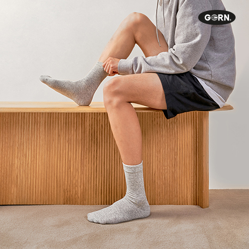 GGRN 스탠다드 맨 밴딩 굿피트 앵클 삭스 8켤레 세트 남자 긴목 무지 신사 정장 양말 : GGRN