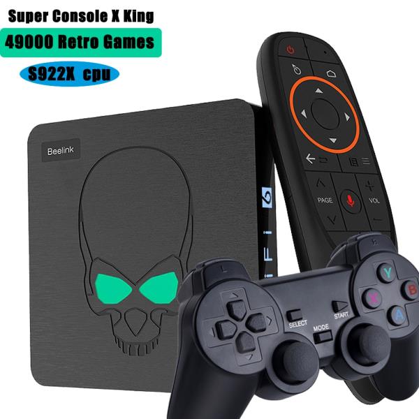 멀티 셋톱박스 Kinhank-슈퍼 비디오 게임 콘솔 X 킹 Amlogic S922X 스마트 안드로이드 TV 박스, 쿼드코어 WIFI6, SS/PSP/PS1 에뮬레이터용... 