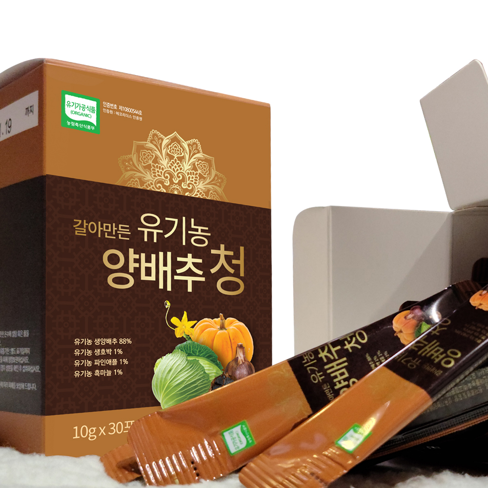 내추럴참푸드 갈아만든 유기농 양배추청(10g/30ea) 스틱 : 내추럴참푸드