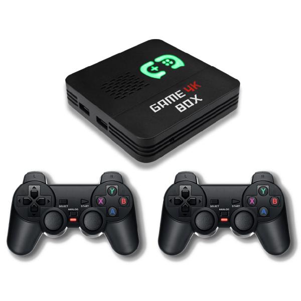 멀티 셋톱박스 4K HD 비디오 게임 콘솔 i5 듀얼 시스템 레트로 아케이드 8G 6700 + 게임 TV 박스 더블 무선 컨트롤러 플레이어 게임 패드 아이... 