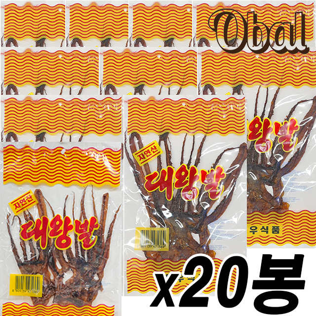 동네슈퍼 문어발 대왕발35g 창우식품 x20개 : 오발Obal
