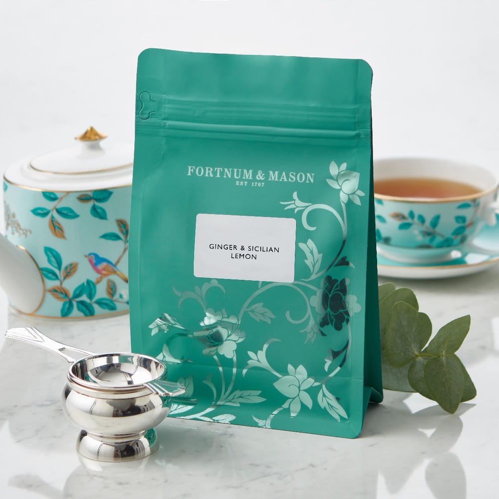 Fortnum Mason Ginger Sicilian Lemon 포트넘앤메이슨 진지 시칠리안 레몬 인퓨전 파우치 15티백 37.5g : Coco jadu