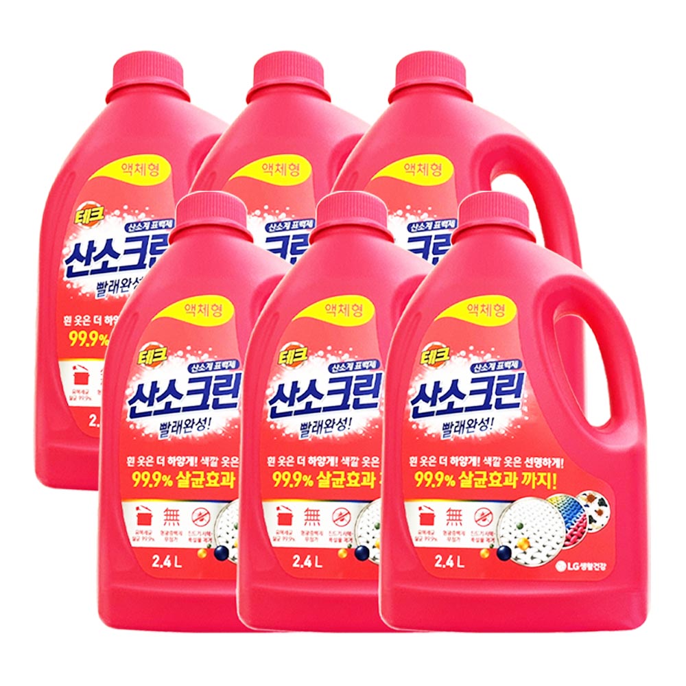 엘지 테크 액체형 표백제 산소크린 2.4Lx 6개 : 더조은유통8667