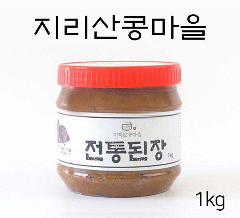 지리산콩마을 시골 재래식 저염 국산콩 조선 전통된장 1kg : 지리산콩마을