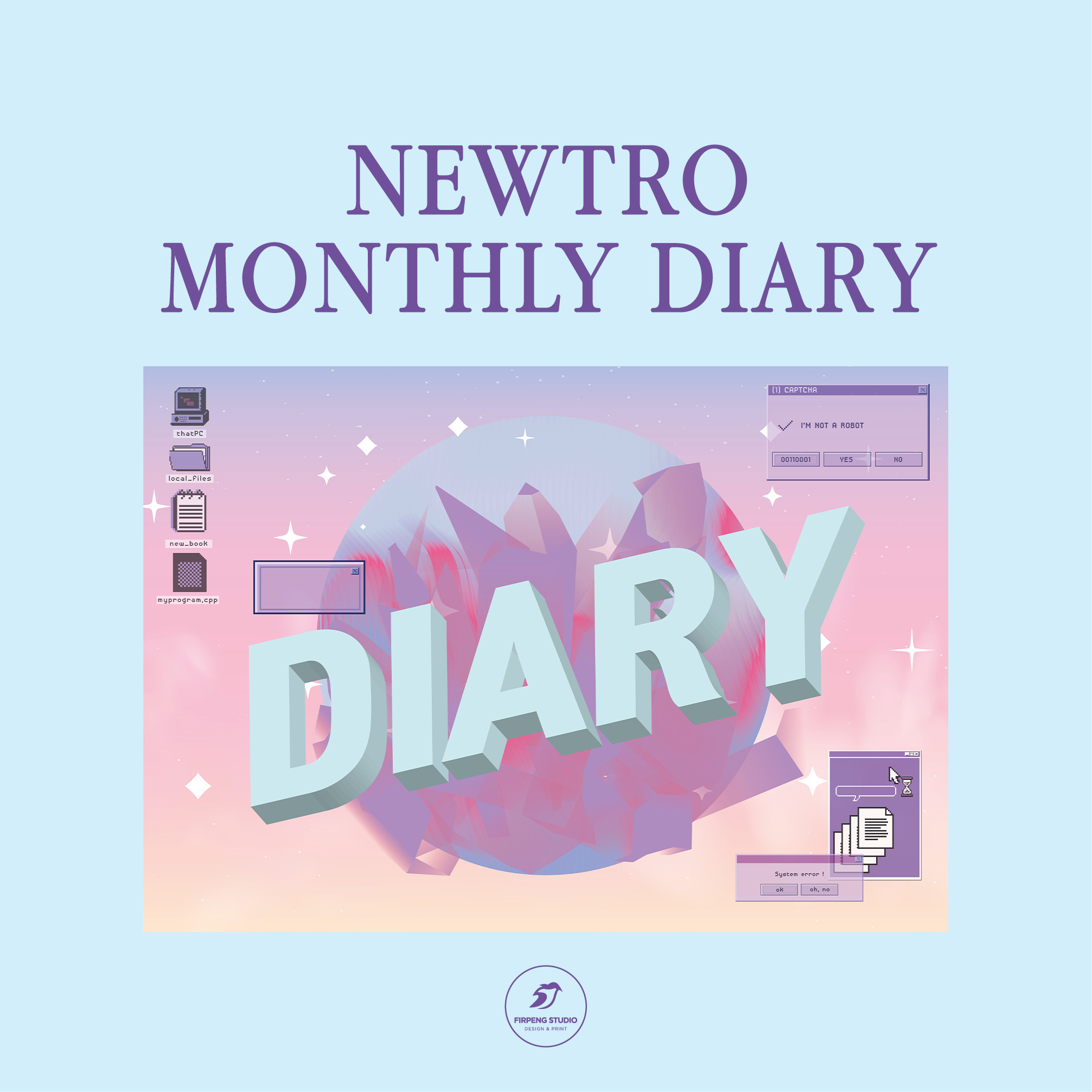만년형 뉴트로 굿노트 먼슬리 다이어리 속지 월별 플래너 Monthly PDF : FIRPENG