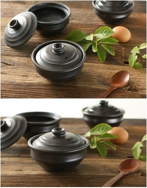직화가능 내열 계란찜 뚝배기 도자기 세라믹 냄비 여주 1-2인용 : 리빙뱅크