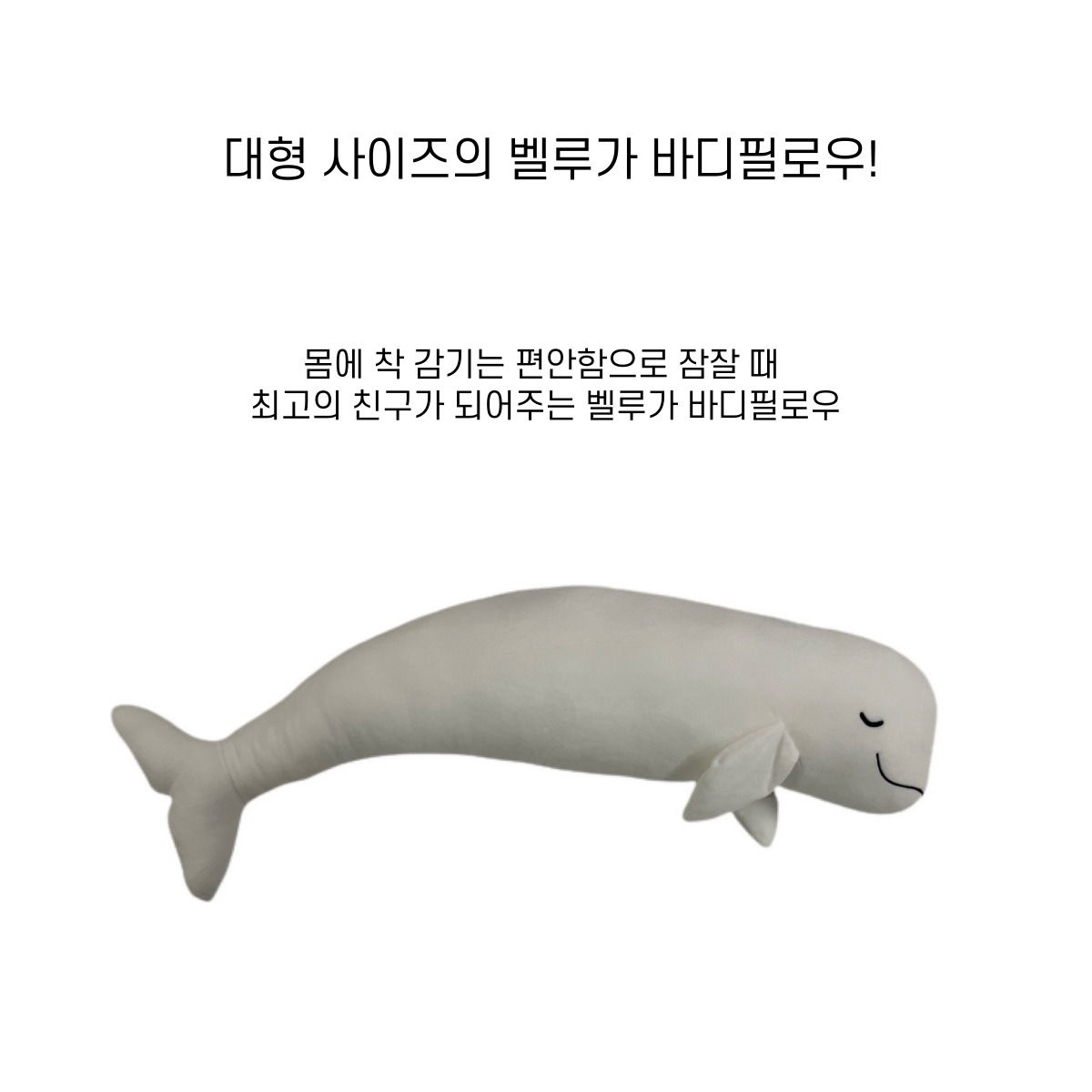거제씨월드 몸에 착 감기는 애착 벨루가 바디필로우 : 세븐씨스 코리아