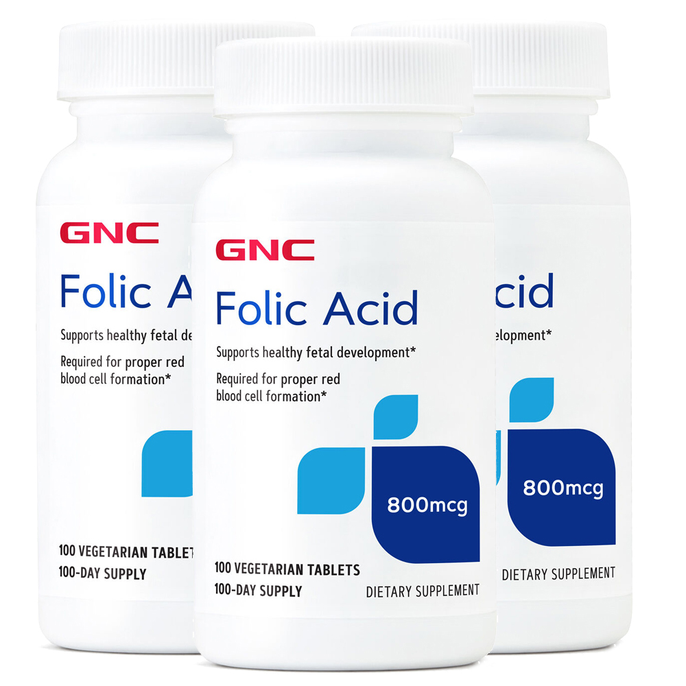 GNC 엽산 800mcg 100정 x 3 (총3개) : 직구국대