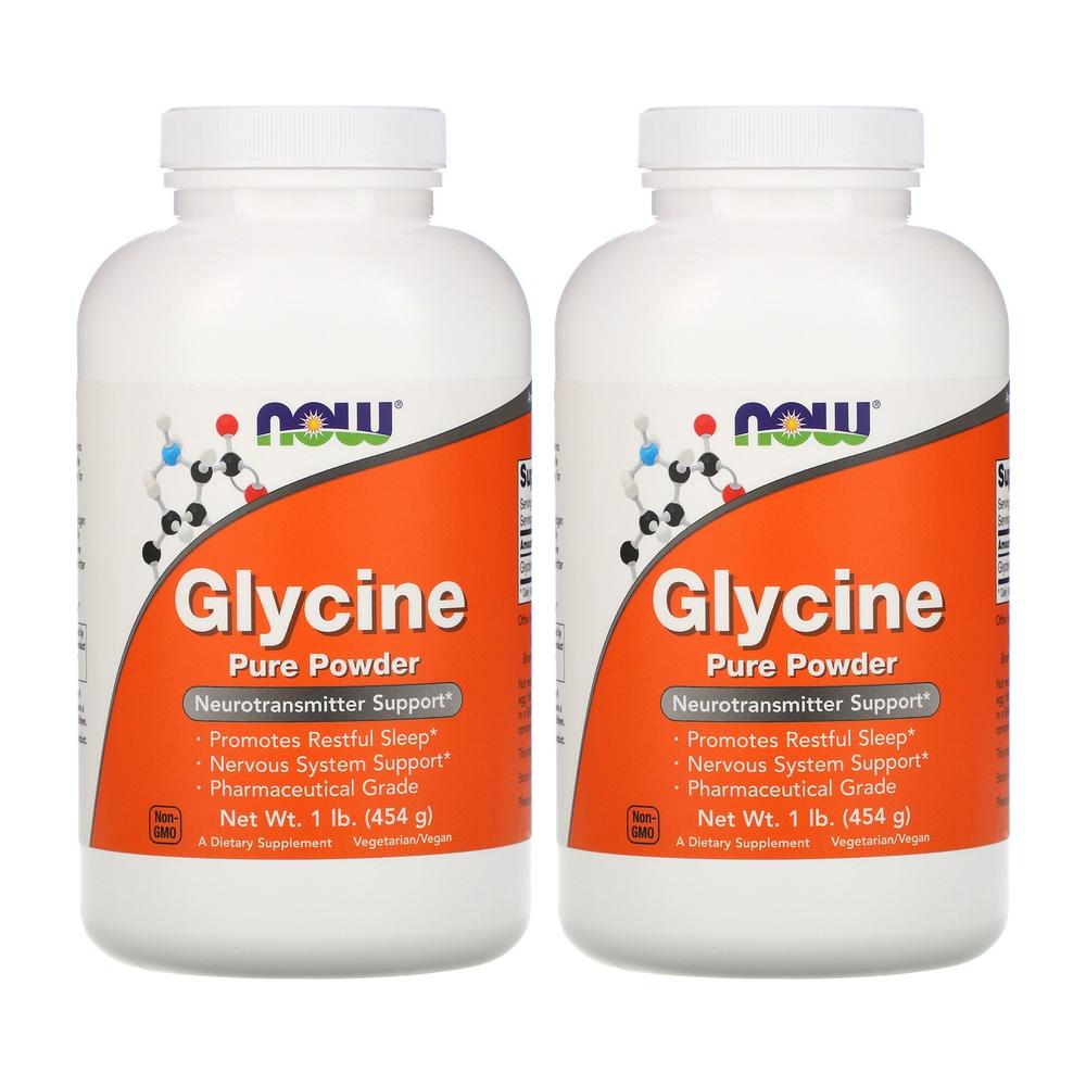 Now Food 나우푸드 글리신 파우더 Glycine 3000mg 454g 2통 : 꼬미호미글로벌