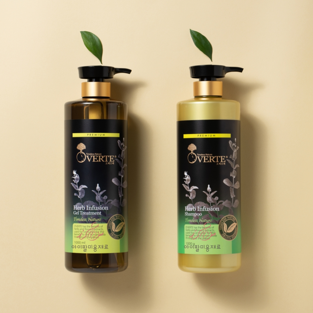 오베르떼 유기농 허브 인퓨전 미용실 대용량 단백질 두피 수분 샴푸 1000ml : 아이팔 미용재료