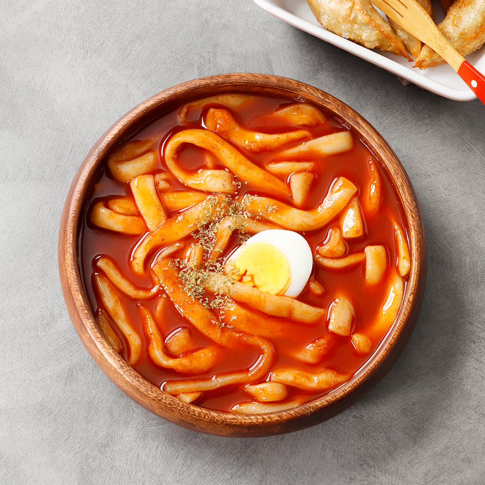 참도깨비 롱 누들 떡볶이 4팩 떡볶이소스 4팩 포함 국물 즉석 옛날 떡볶이 밀떡 외 납작만두 당면만두 어묵 분식 간식 : 참도깨비