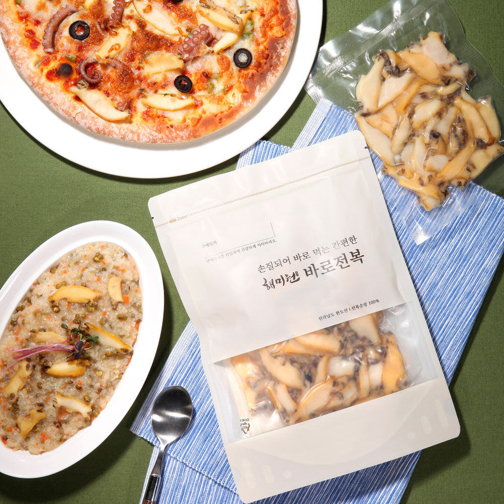 [식당,식자재,도매] 해미원 전복 찜 순살 슬라이스200g/500g 자숙전복 : 전복은 해미원