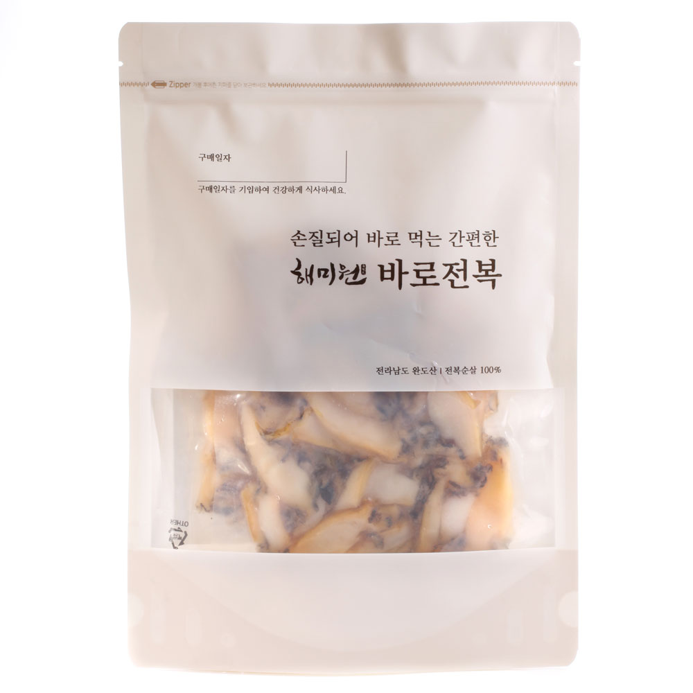 [식당,식자재,도매] 해미원 전복 찜 순살 슬라이스200g/500g 자숙전복 : 전복은 해미원