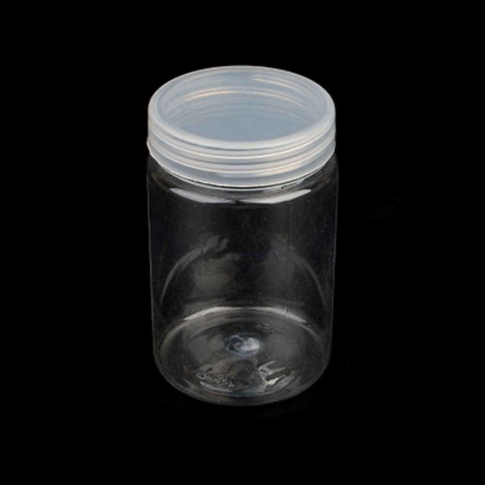원형 투명 슬라임통 100ml 플라스틱 원통 잠금 용기 소분 미니 공병 : 구름이피어나