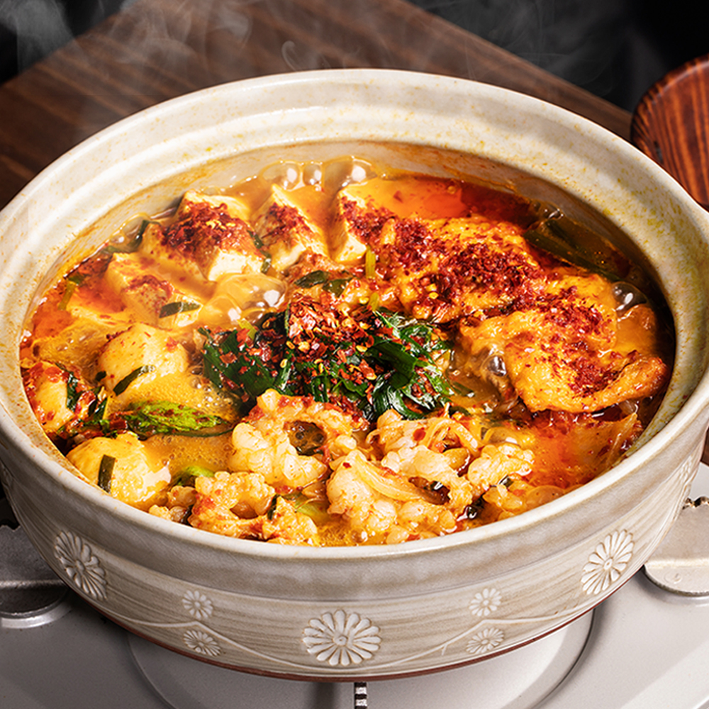 [2인분,우동면 포함] 호랑이굴 소 곱창전골 대창전골 모츠나베 술안주 캠핑 음식 밀키트 맛집 : 브레멘FNB