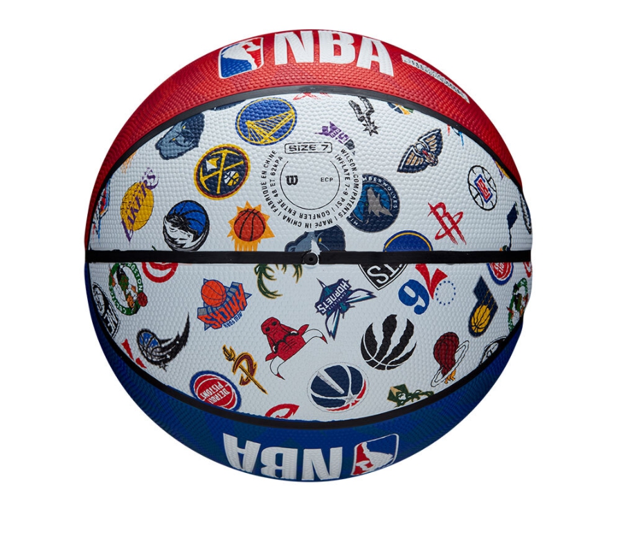 윌슨농구공  올팀농구공 NBA ALL TEAM BSKT RWB SZ7 30개팀로고농구공7호 : 우리체육사