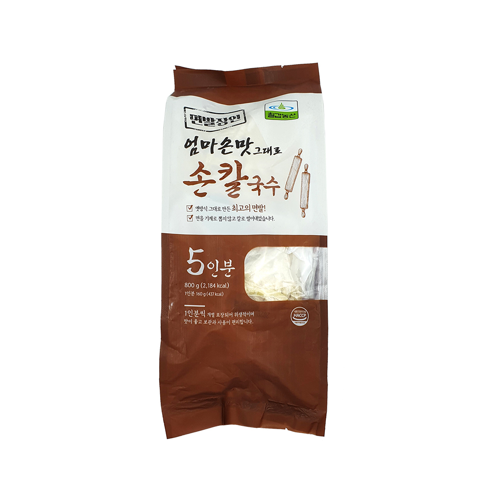 칠갑 엄마손맛 손칼국수 800g 생면 국수면 탱탱한 칼국수사리 : 몽땅바구니