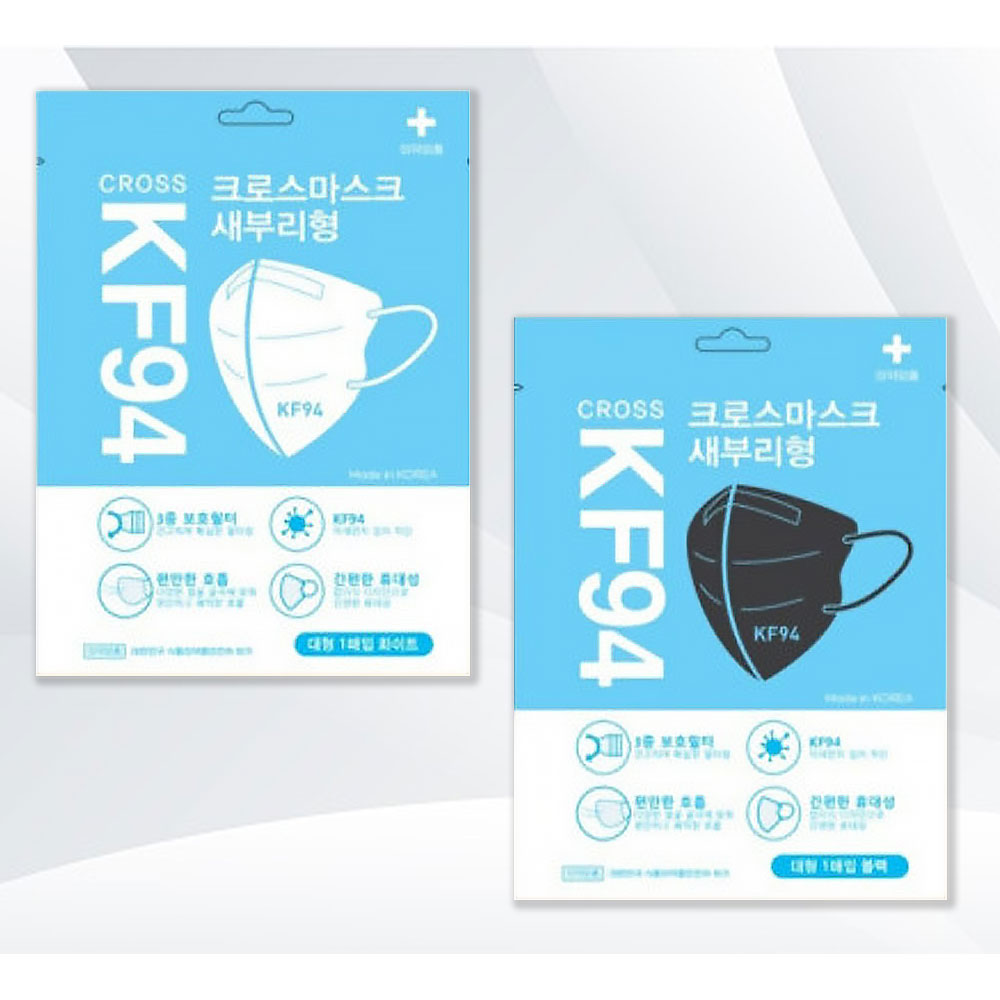 KF94 3D 숨편한 크린 마스크 대형 화이트 1매 특 얼큰이 스포츠 편의점 비말 황사 : 웰빙링크
