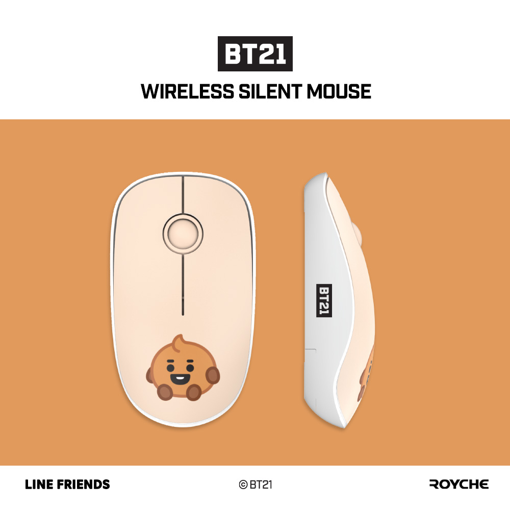 로이체 베이비 BT21 무선 테블릿 아이패드 갤럭시탭 노트북 무소음 마우스 BABYBT21 타타(TATA) : playsound
