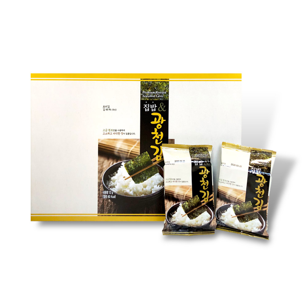 집밥앤 광천 도시락김 12g 30봉 선물 선물세트 재래김 조미김 반찬 명절 추석 설날 : 웅비식품